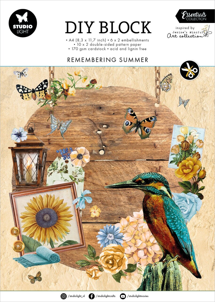 Studio Light Essentials DIY Block Paper 32/Pkg-Nr. 61, Remembering Summer